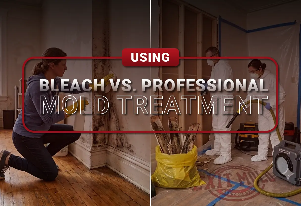 Using Bleach vs. Professional Mold Treatment